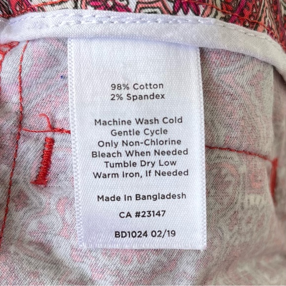 •Talbots• Cropped Medallion Pattern Pants - Size 8 - Picture 7 of 8